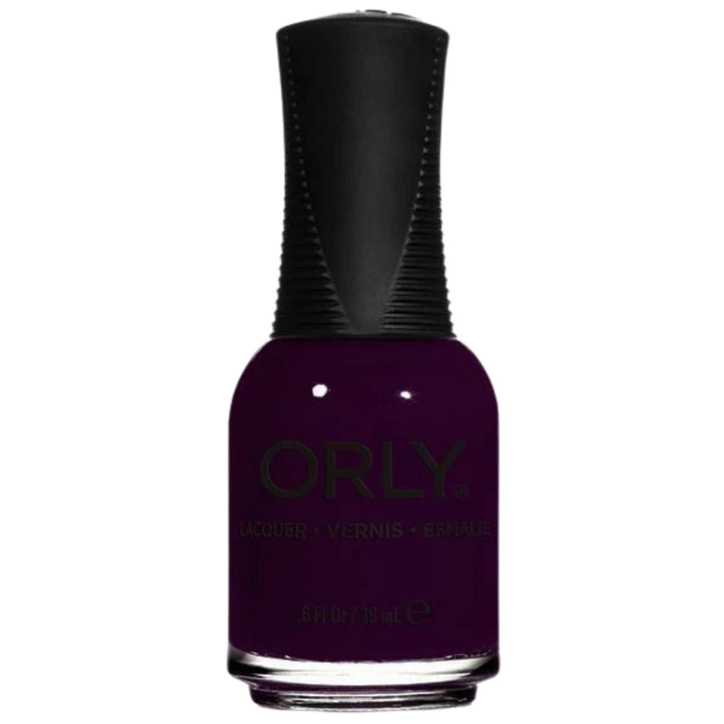 Orly nail polish bottle with a black cap on a white background