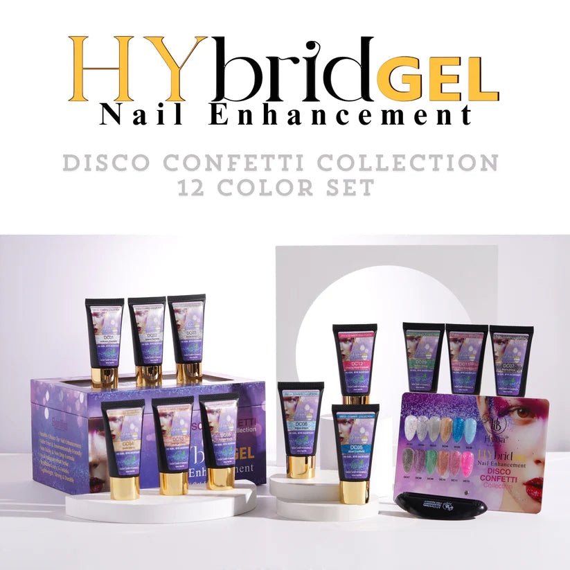 HYBA BEAUTY HyGEL™ Hybrid Gel Nail System - Disco Confetti Collection