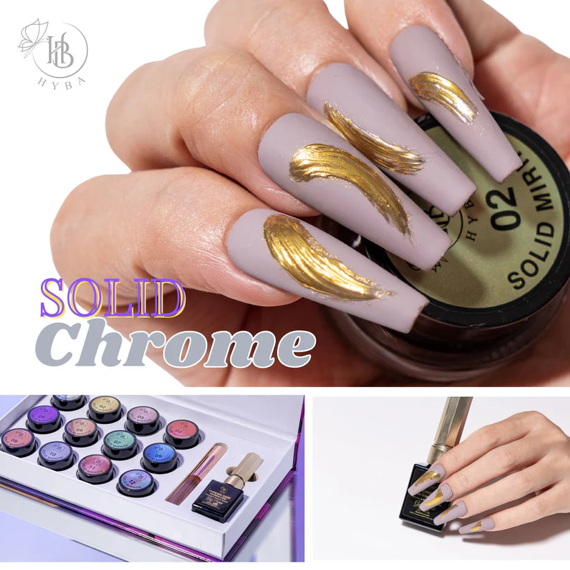 HYBA BEAUTY Solid Mirror Chrome Pigment Collection 1