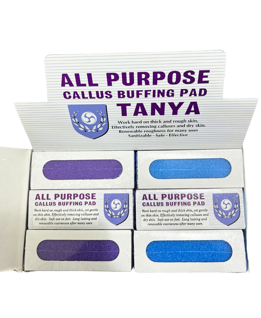 TANYA All Purpose Callus Buffing Pad 24pc/Box - Mixed Colors