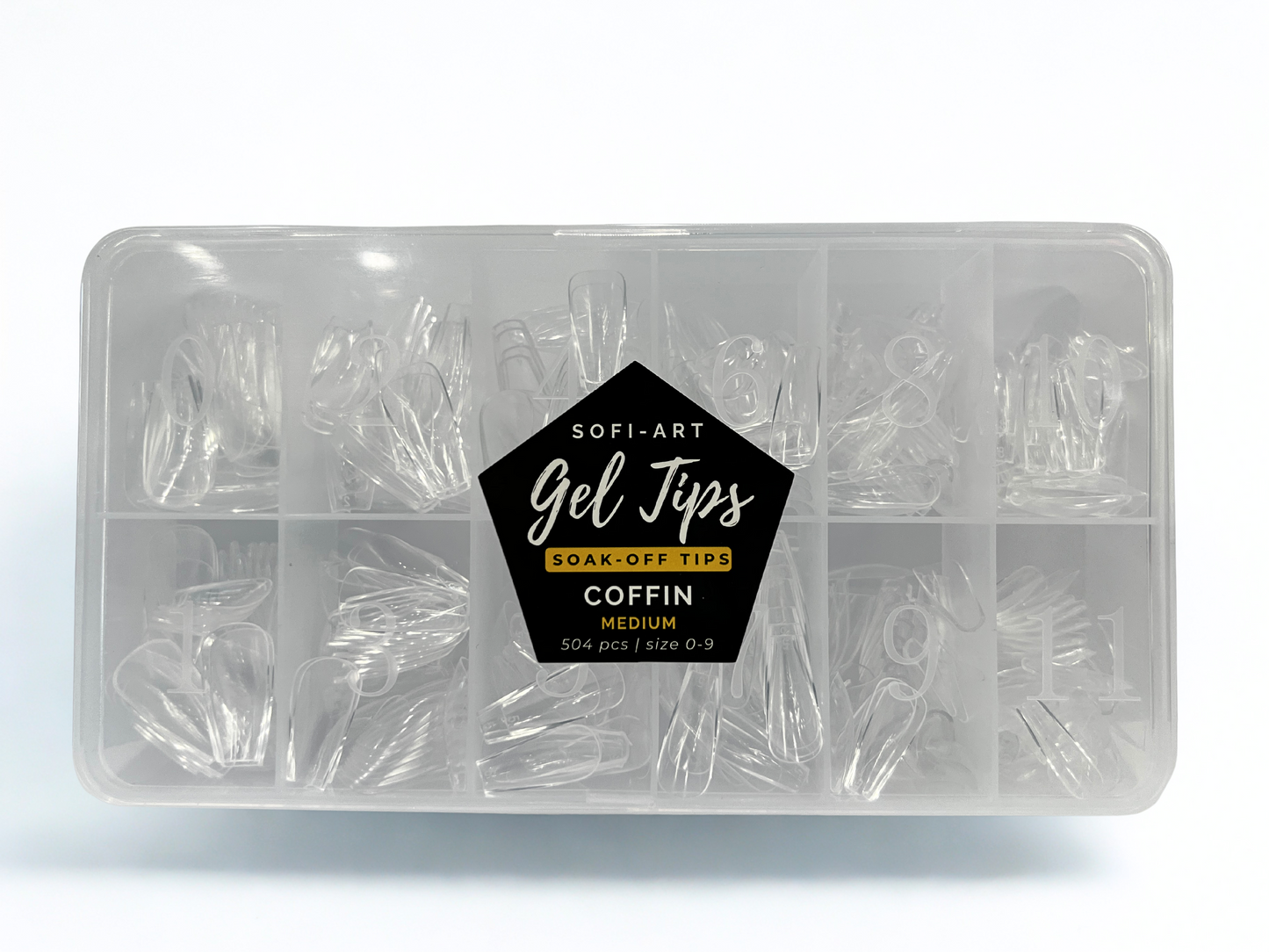 SOFI-ART Gel Tips 504 pcs - Coffin Medium