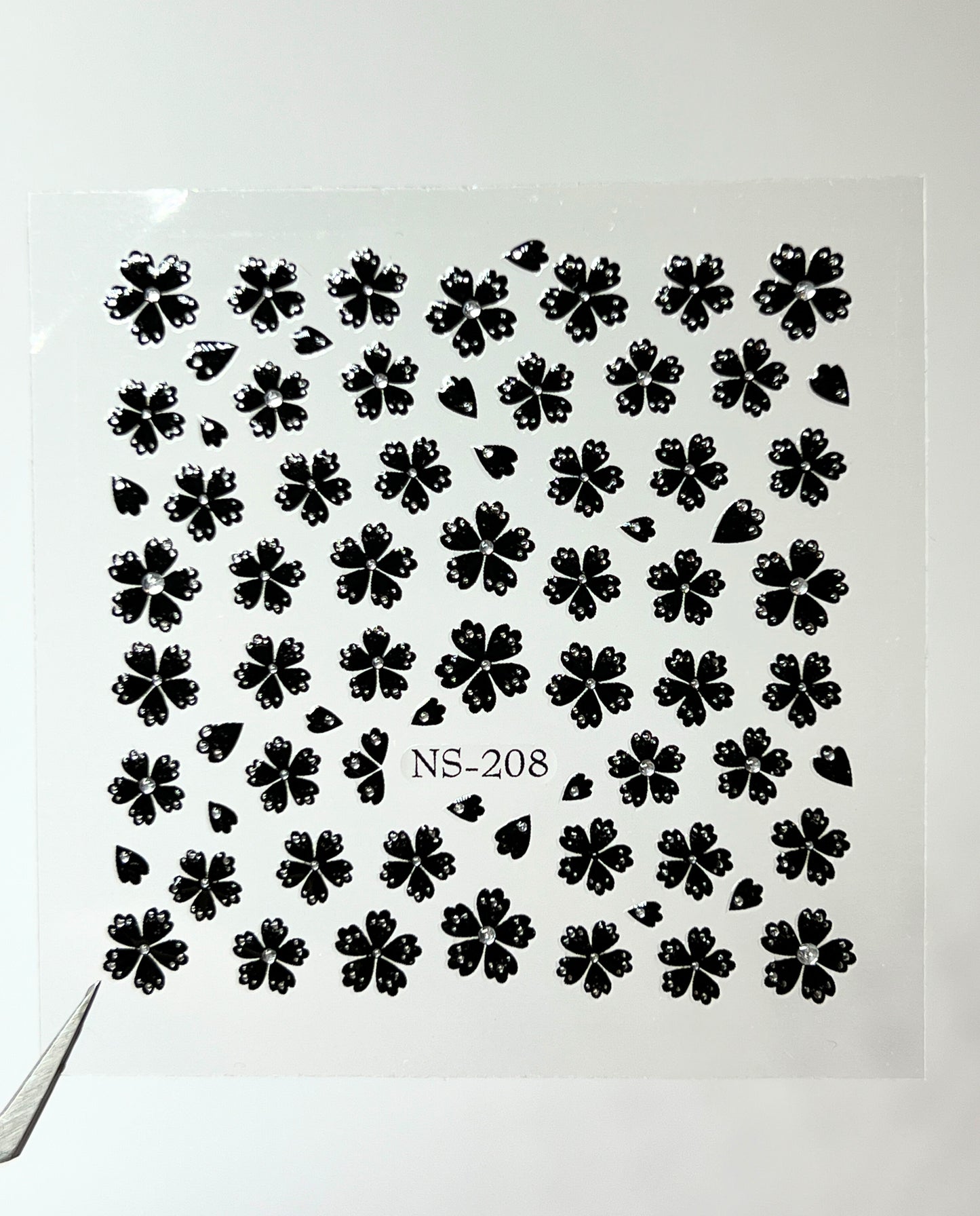 NAILIAN Professional Nail Art Stickers - NS-208 (Black)