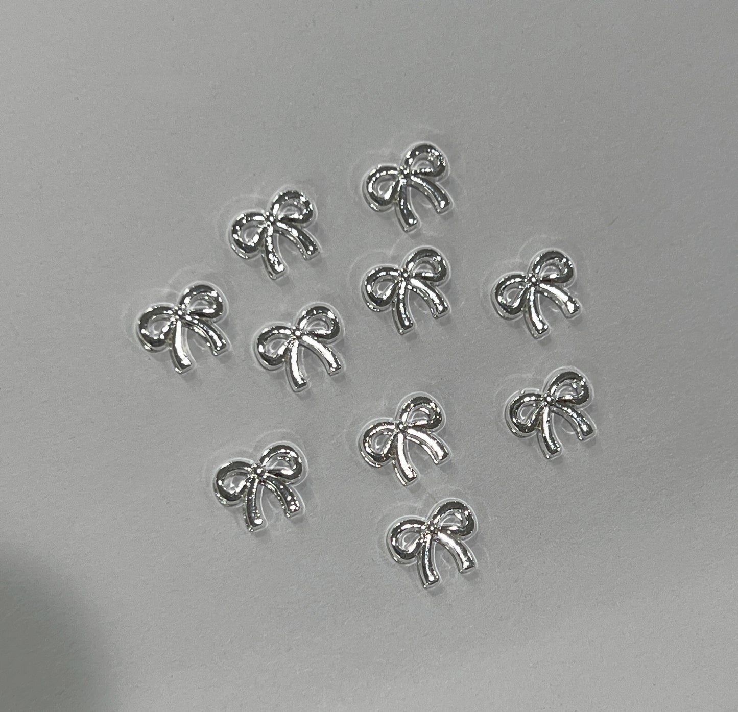 Metal Bow Charms - Silver
