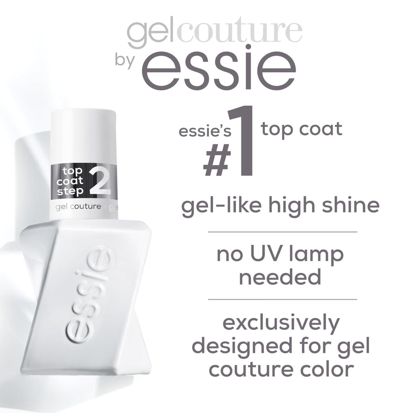 ESSIE Gel Couture 0.5oz - Platinum Top Coat #1098