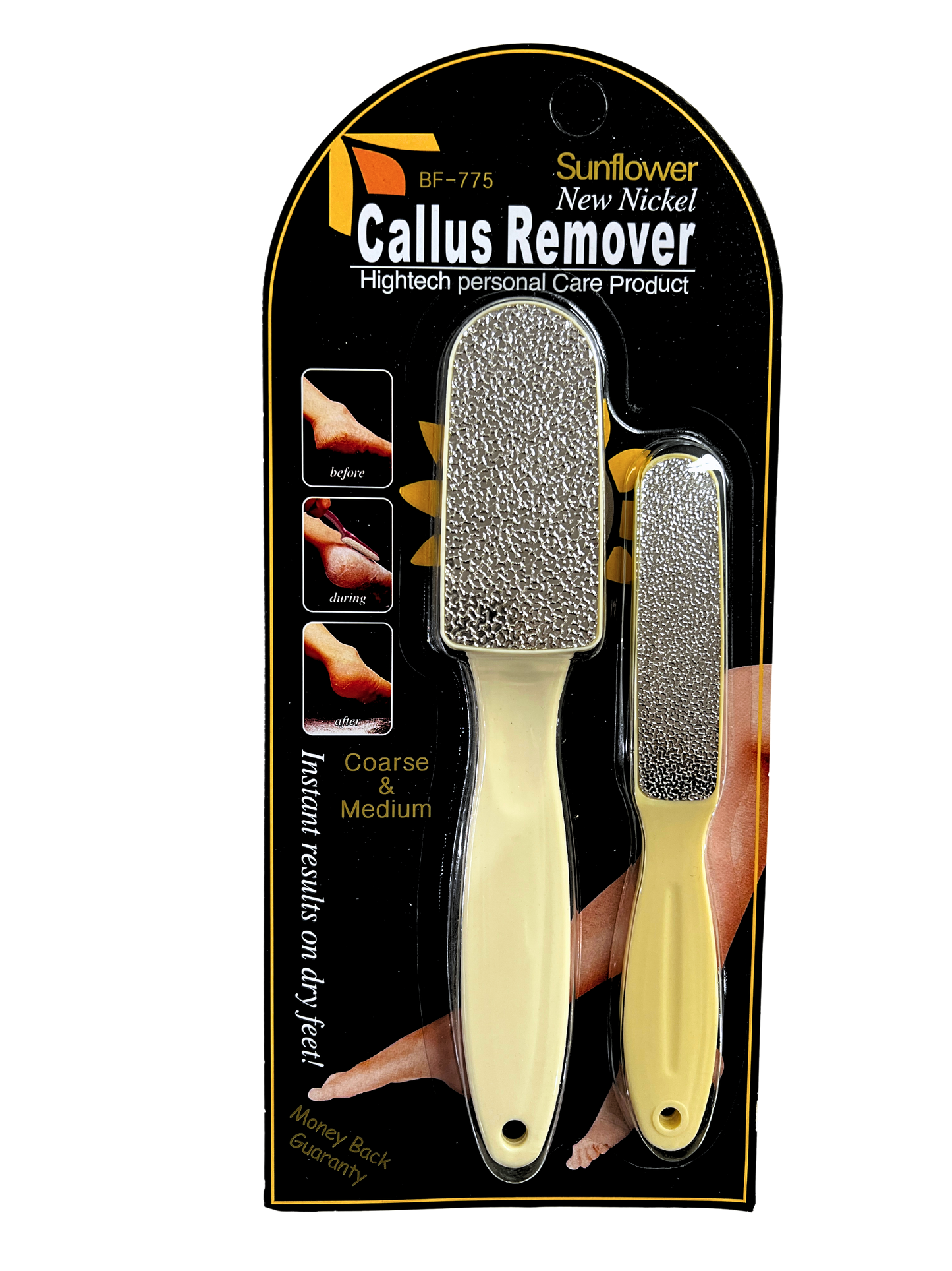 SUNFLOWER 2pc Nickel Callus Remover - Medium/Coarse