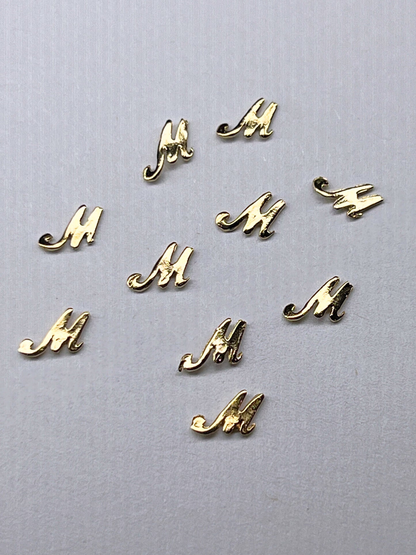 90's Gold Alphabet Charms - Letter M