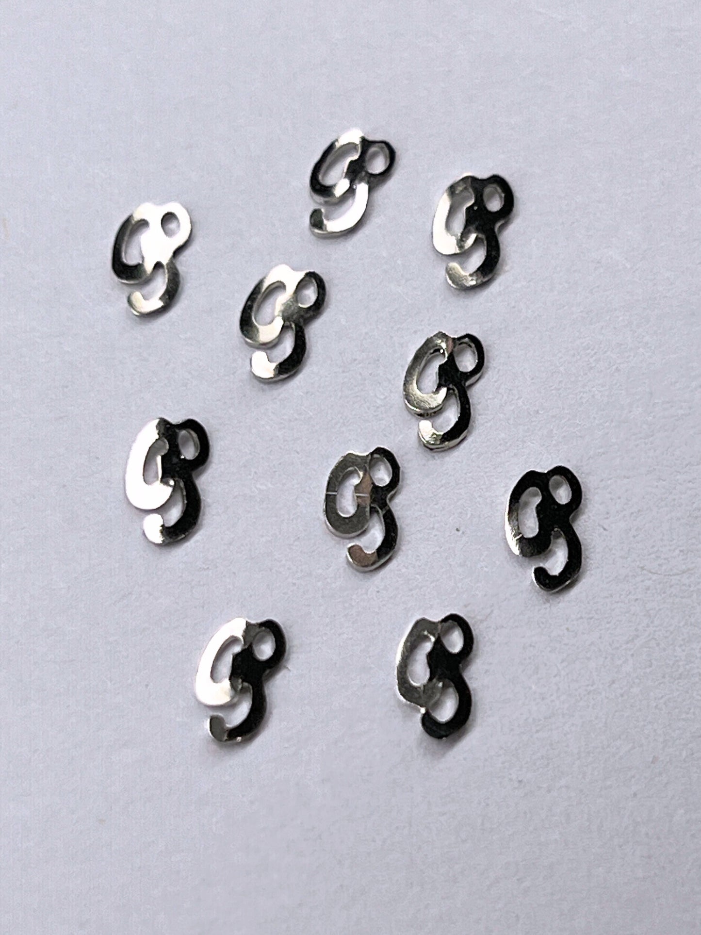 90's Silver Alphabet Charms - Letter P