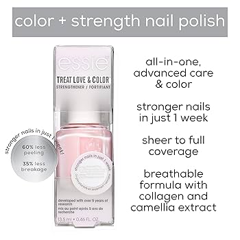 ESSIE Treat, Love, & Color Nail Strengthener 0.46oz - Time To Unwind #78