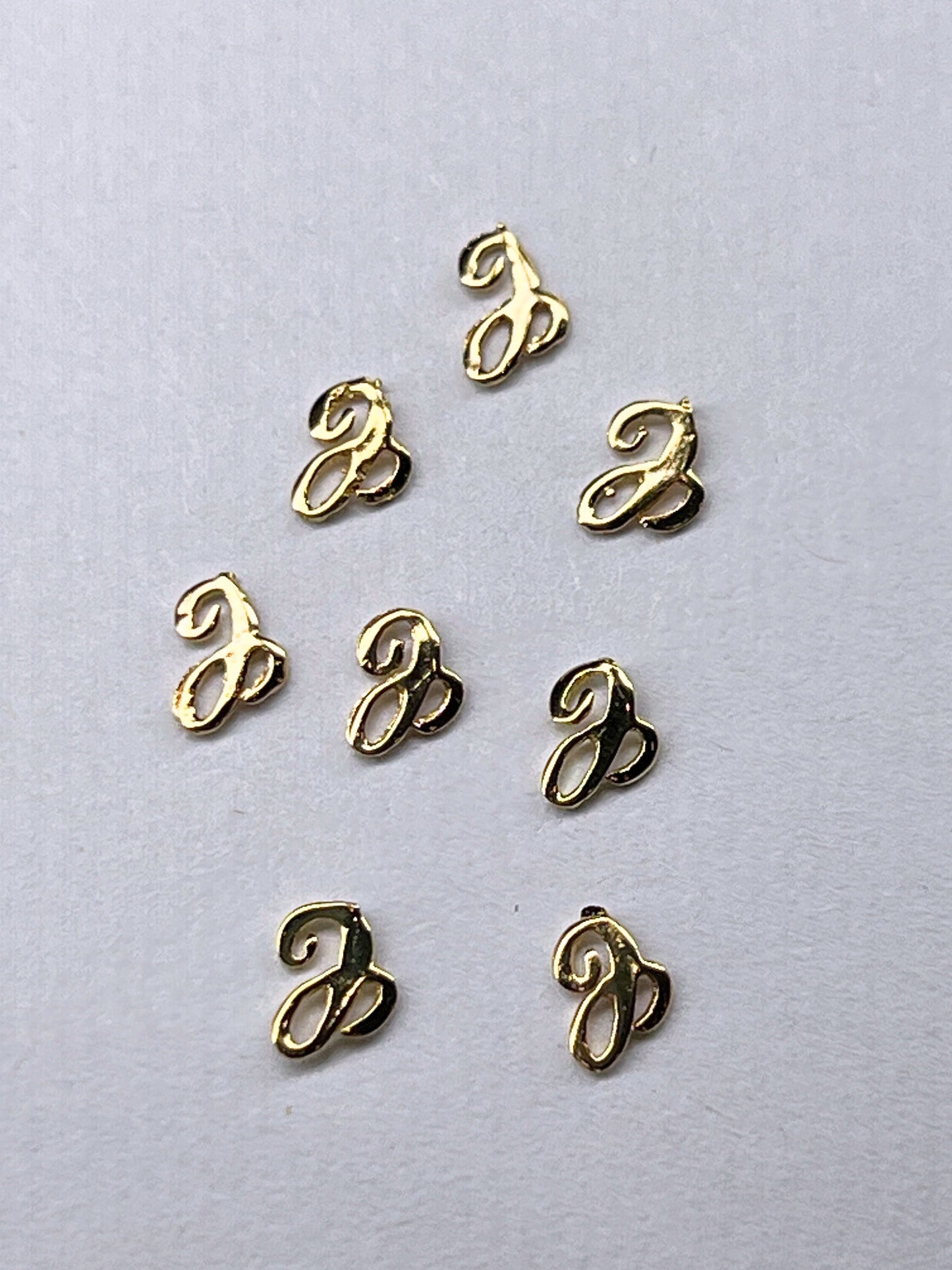 90's Gold Alphabet Charms - Letter J