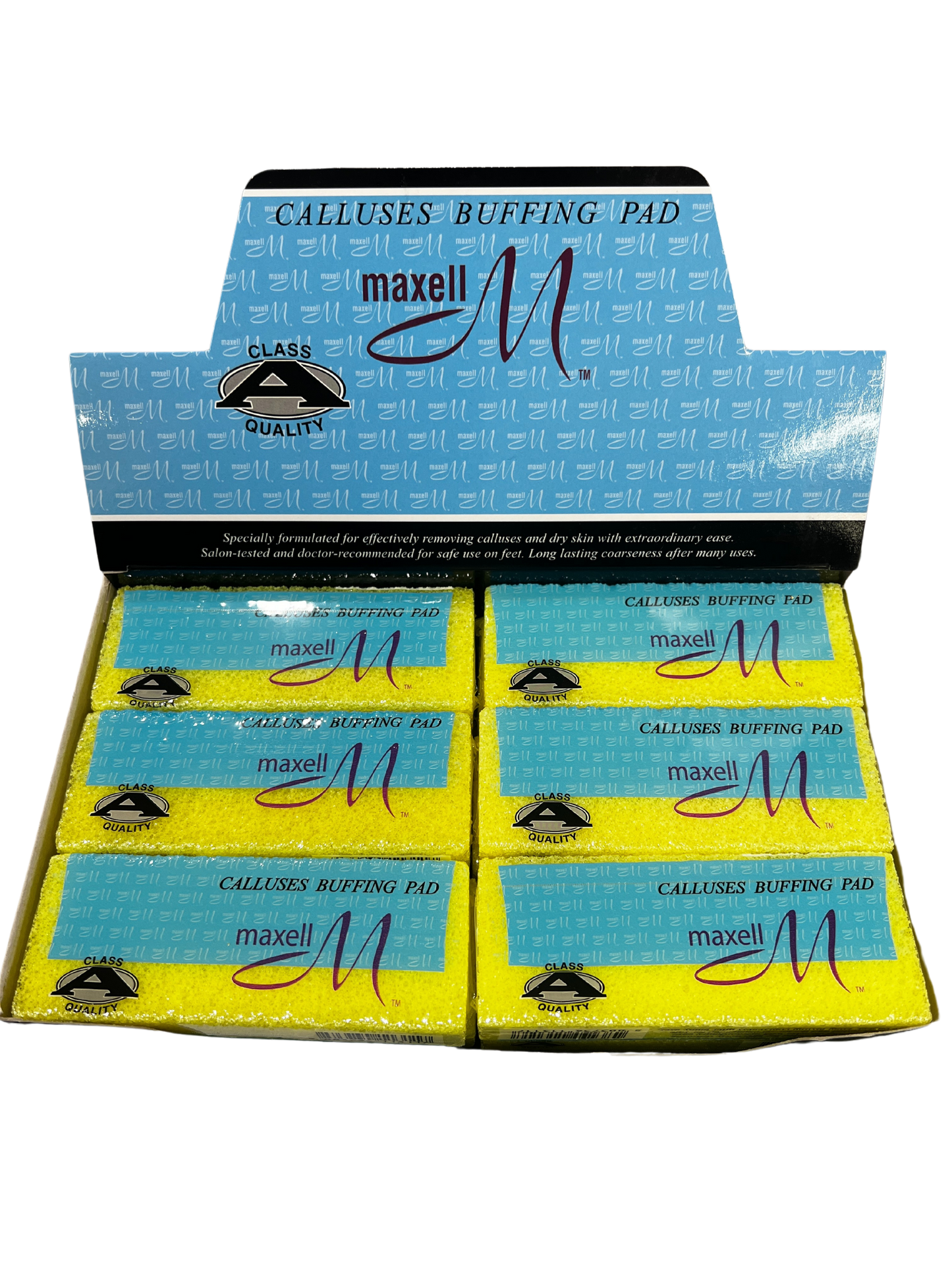 MAXELL Callus Buffing Pad 24pc/Box - Yellow