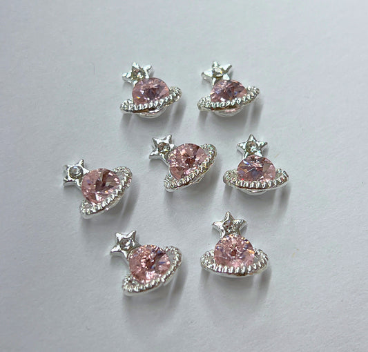 Pink Planet Charms