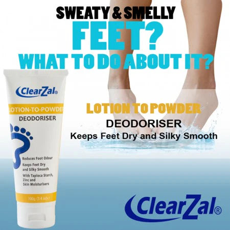 CLEARZAL Lotion to Powder Foot Deodorizer - 3.4 oz