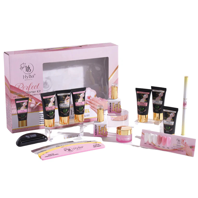 HYBA BEAUTY HyGEL™ Hybrid Gel Nail System - Perfect French Starter Kit
