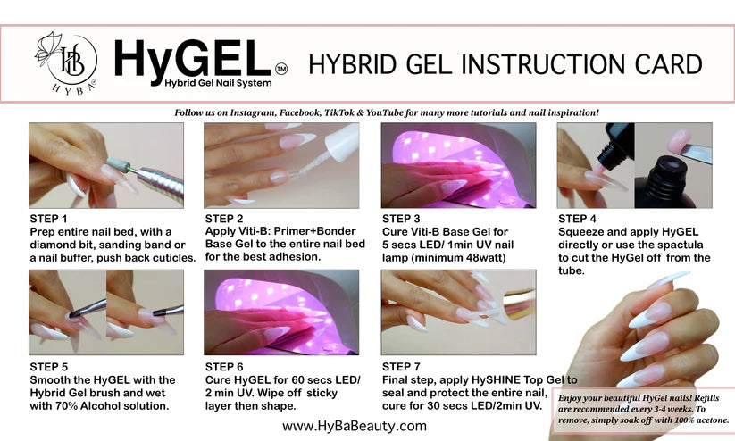HYBA BEAUTY HyGEL™ Hybrid Gel Nail System - Perfect French Starter Kit