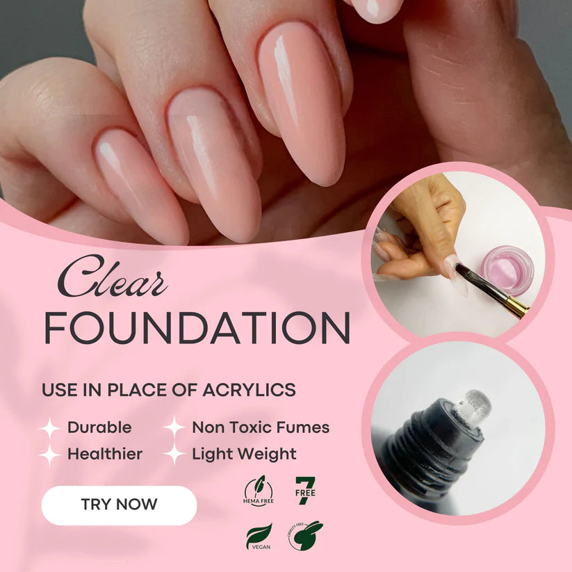 HYBA BEAUTY HyGEL™ Hybrid Gel Nail System - Natural Overlay Clear PF01