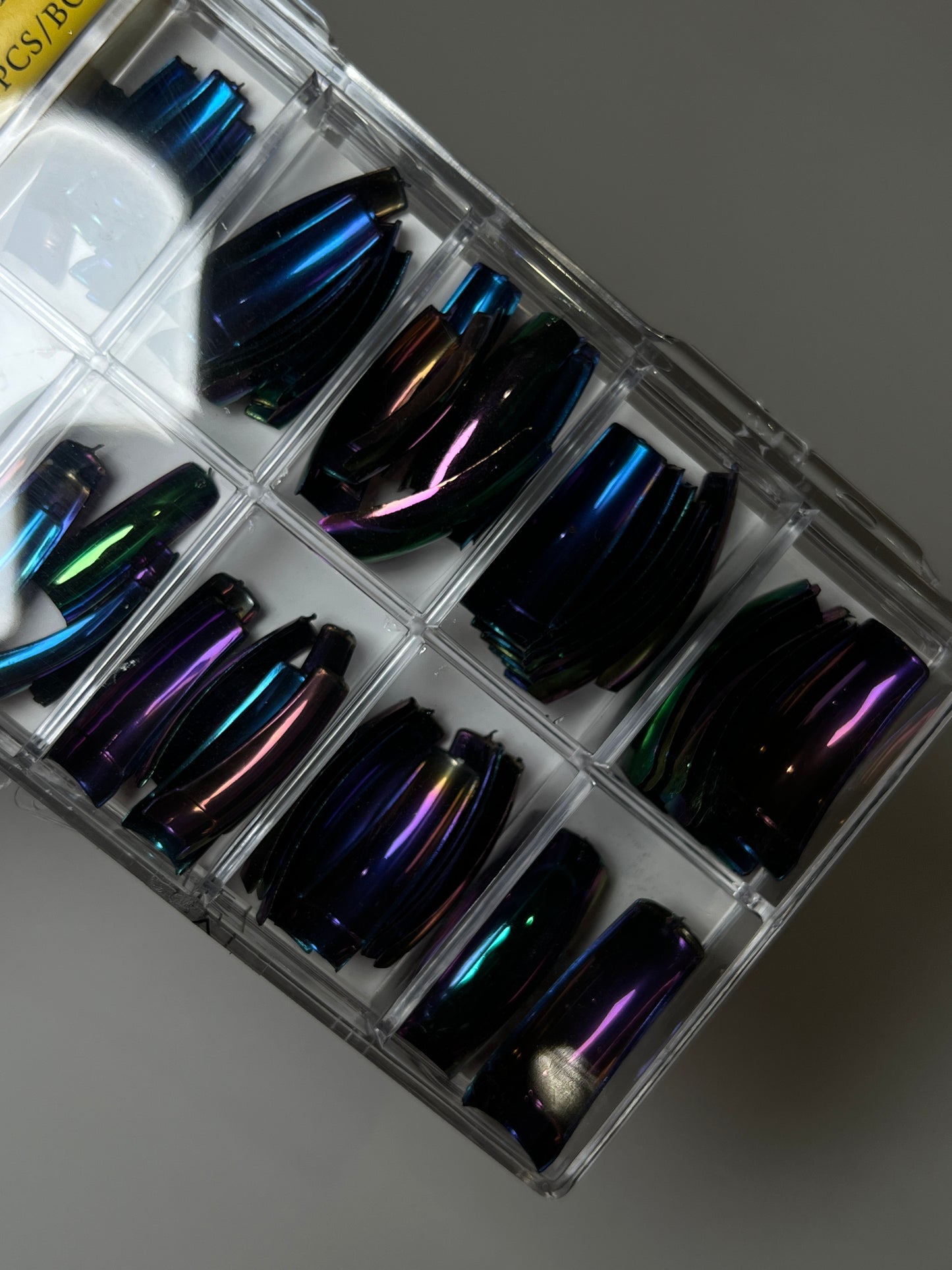 Fashion Design Nail Tips 70pc - Oil Slick Chrome