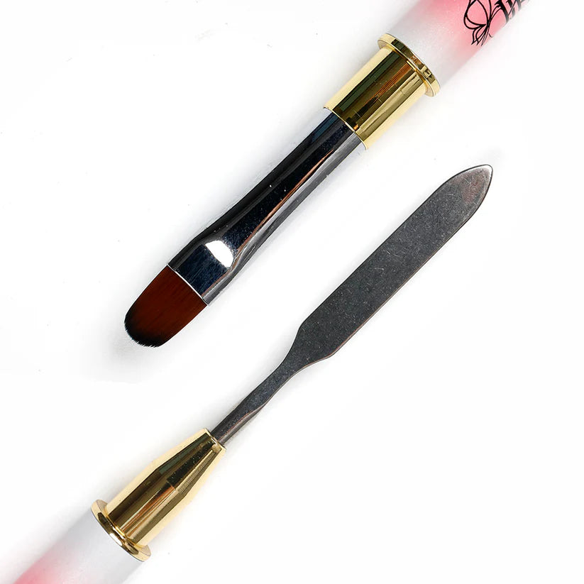 HYBA BEAUTY #15 HYBRID Dual Brush + Spatula