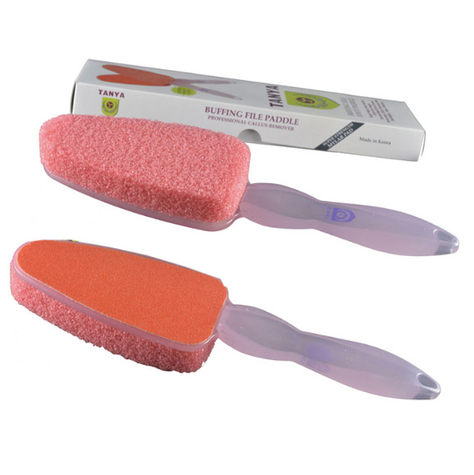 TANYA Foot File with Handle - Pink/Orange