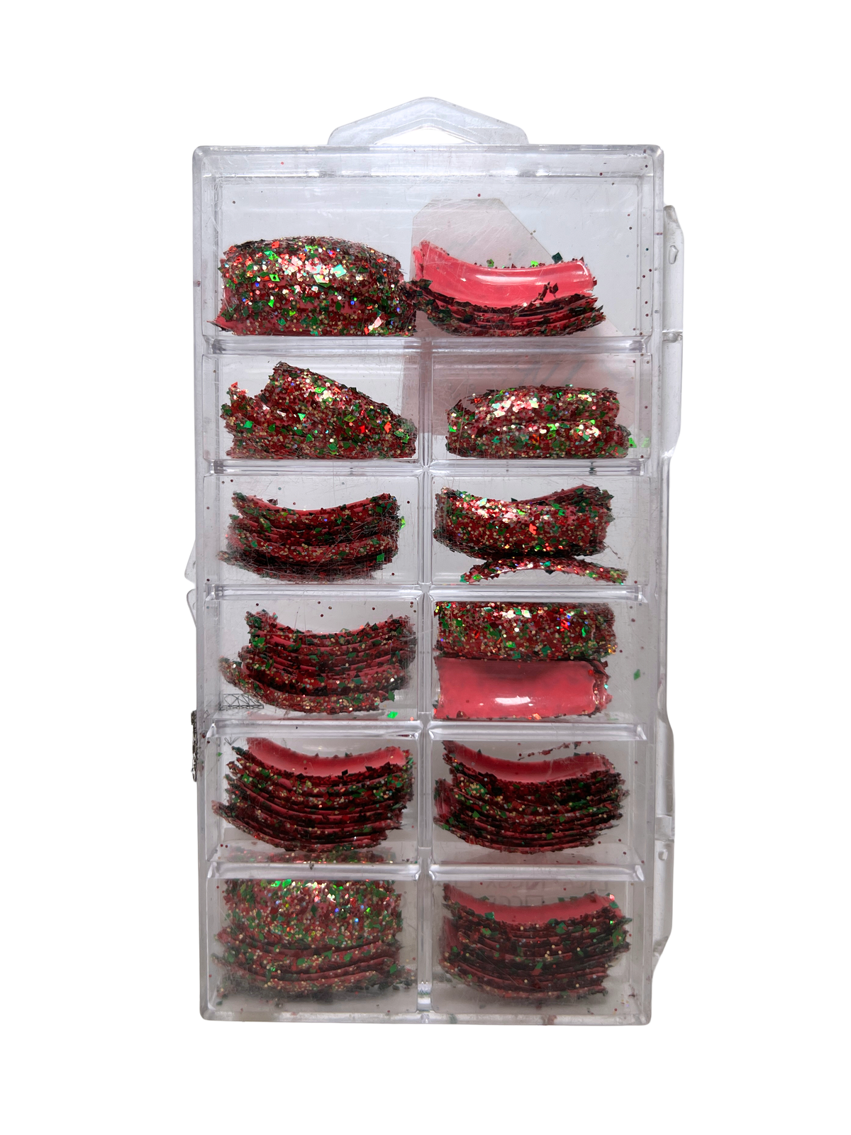 Tip Jar Fashion Nail Tips Super Glitter Curve 110pc - Pink Tips/Mix Glitter