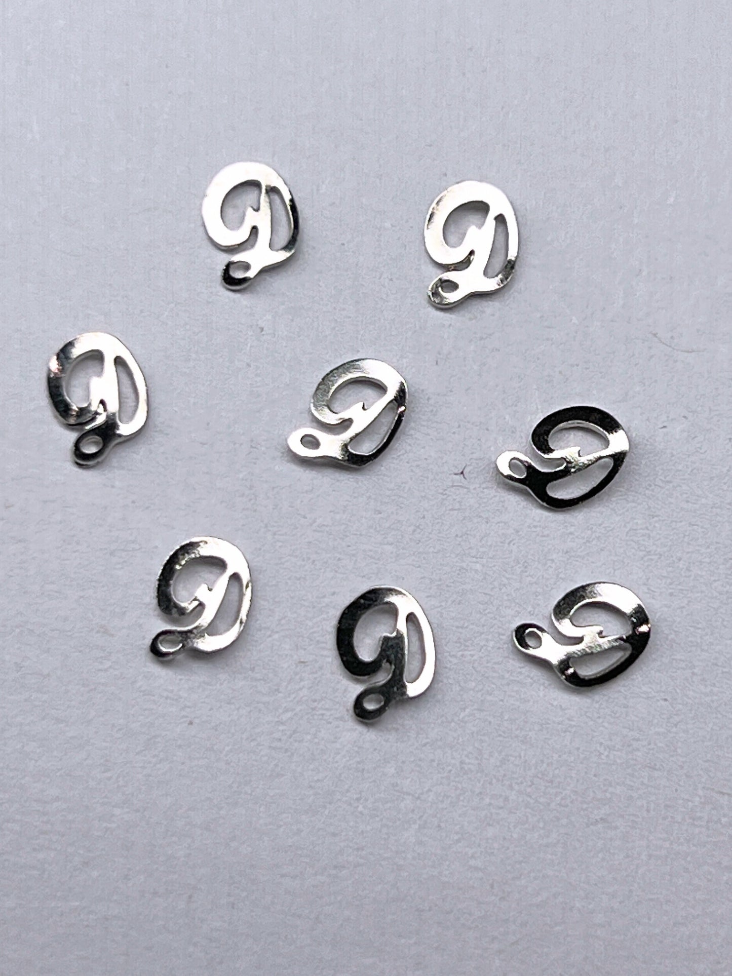 90's Silver Alphabet Charms - Letter D