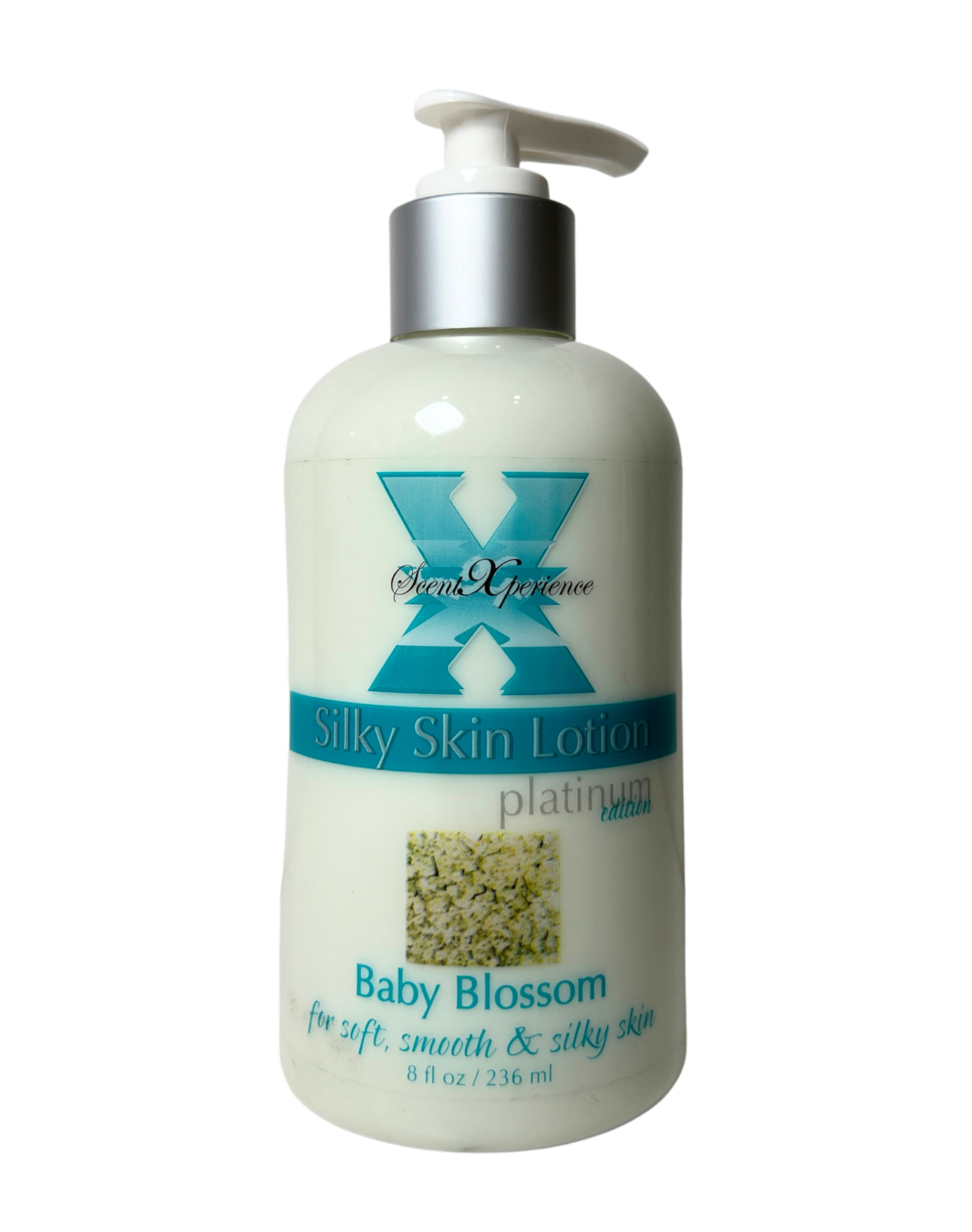 SCENT XPERIENCE Silky Skin Lotion Platinum Edition 8oz - Baby Blossom