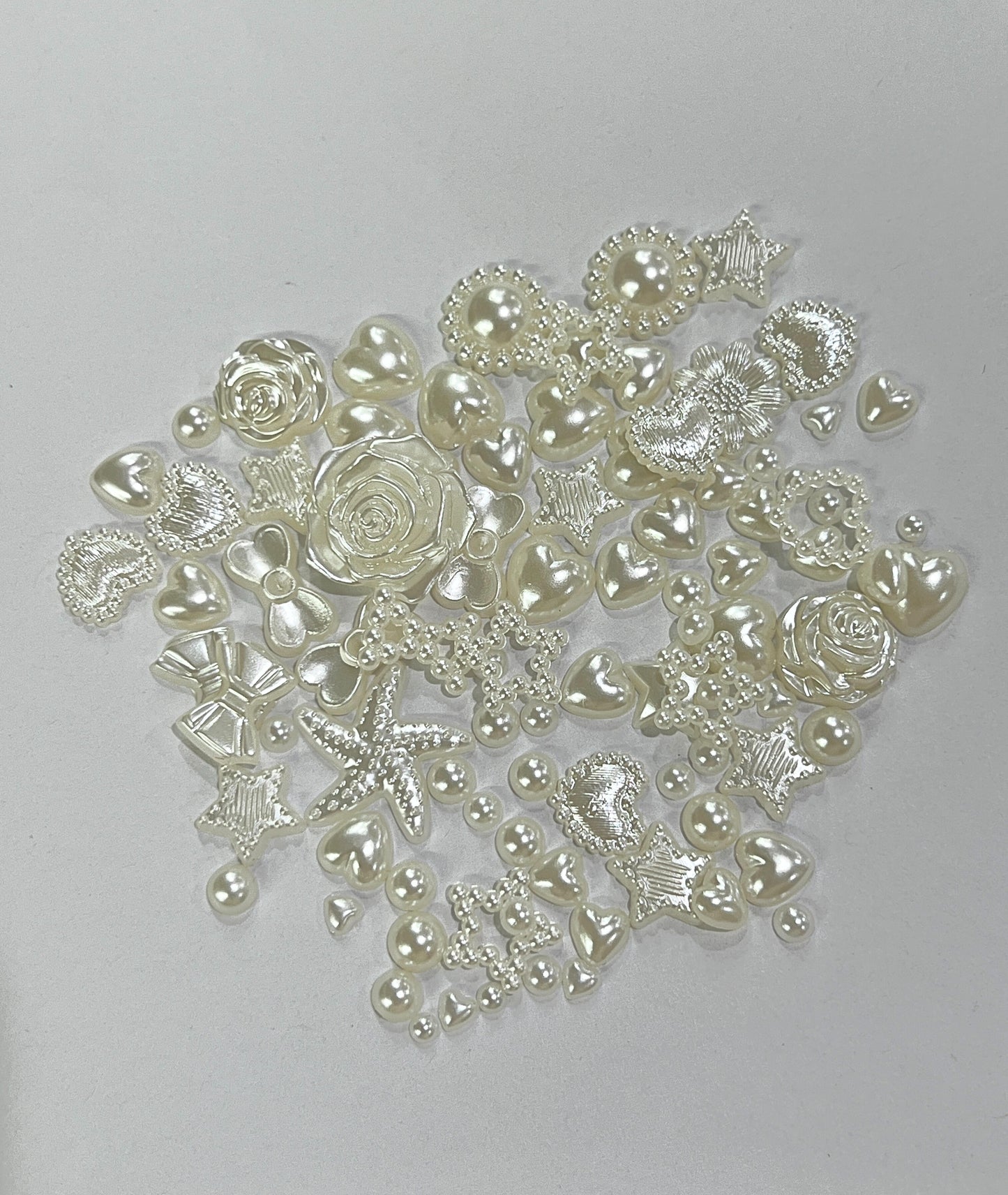 Mixed Pearl Charms - White Pearl