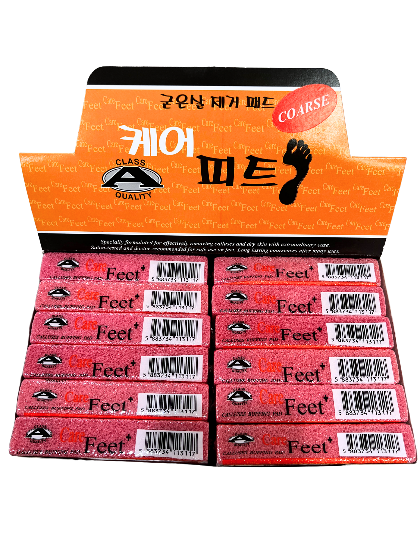 CAREFEET Callus Buffing Pad 24pc/Box - Pink