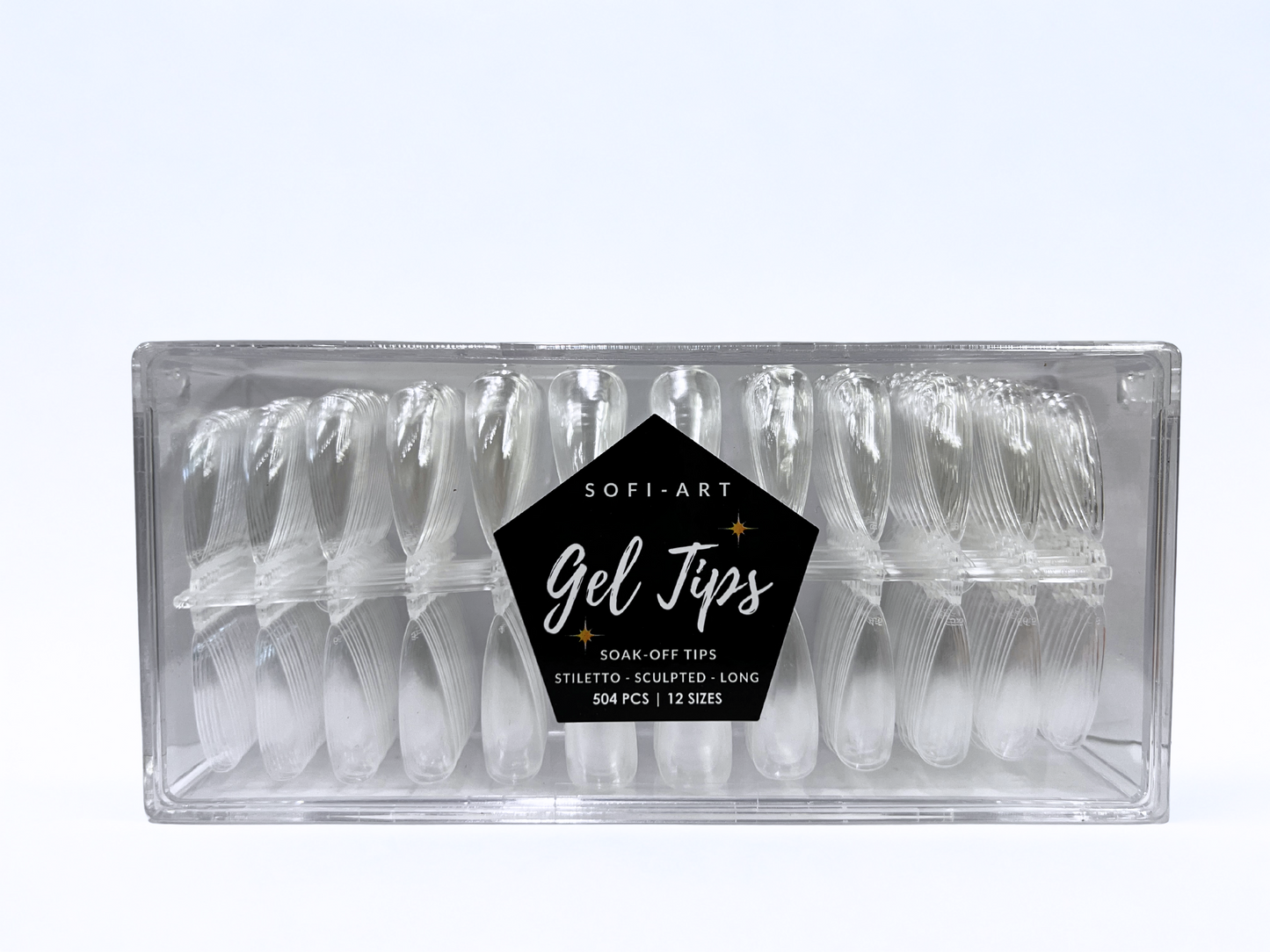 SOFI-ART Gel Tips 504 pcs - Stiletto Long