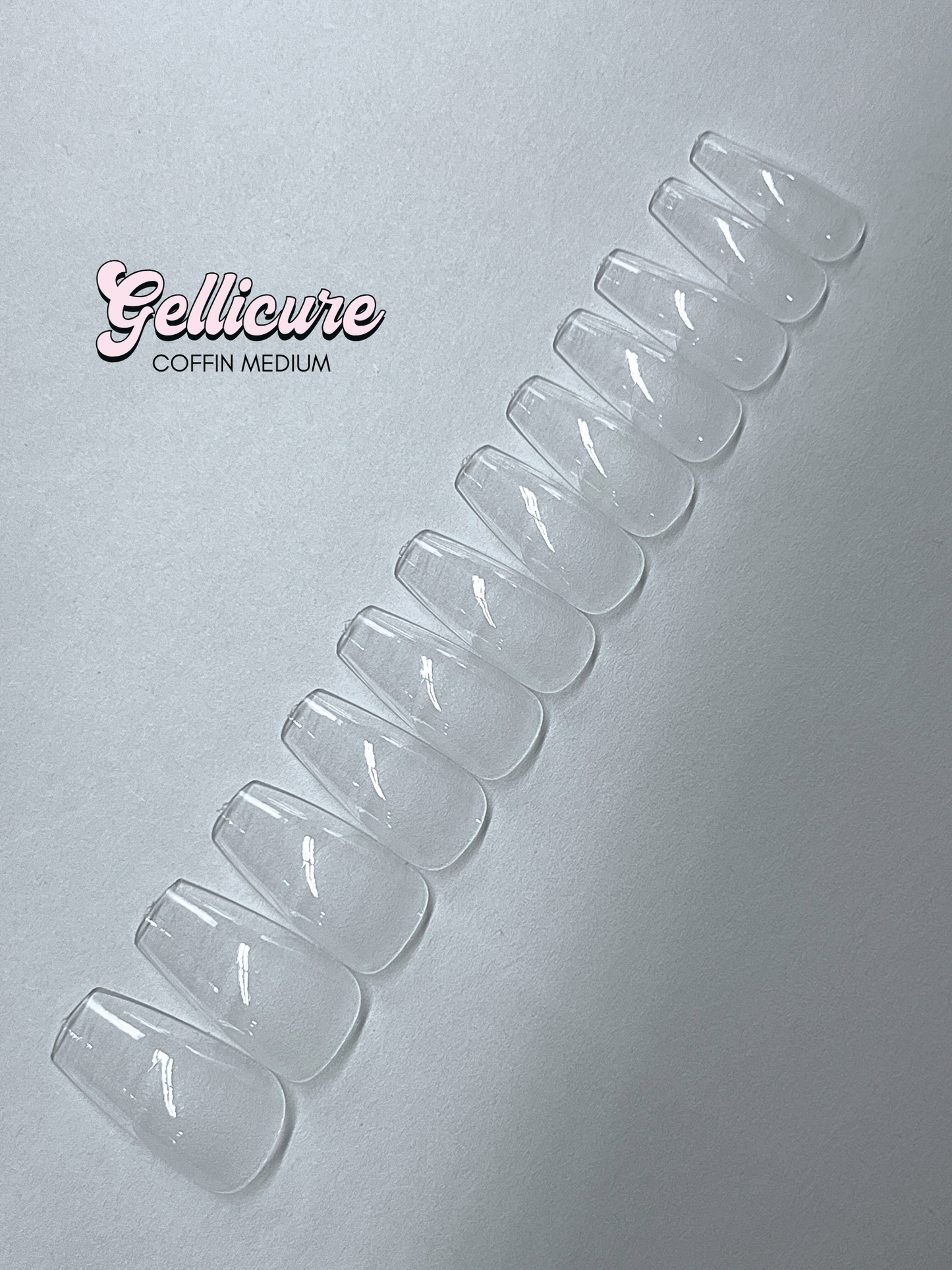 GELLICURE Pre-etched Gel Tips 120 pcs - Coffin Medium