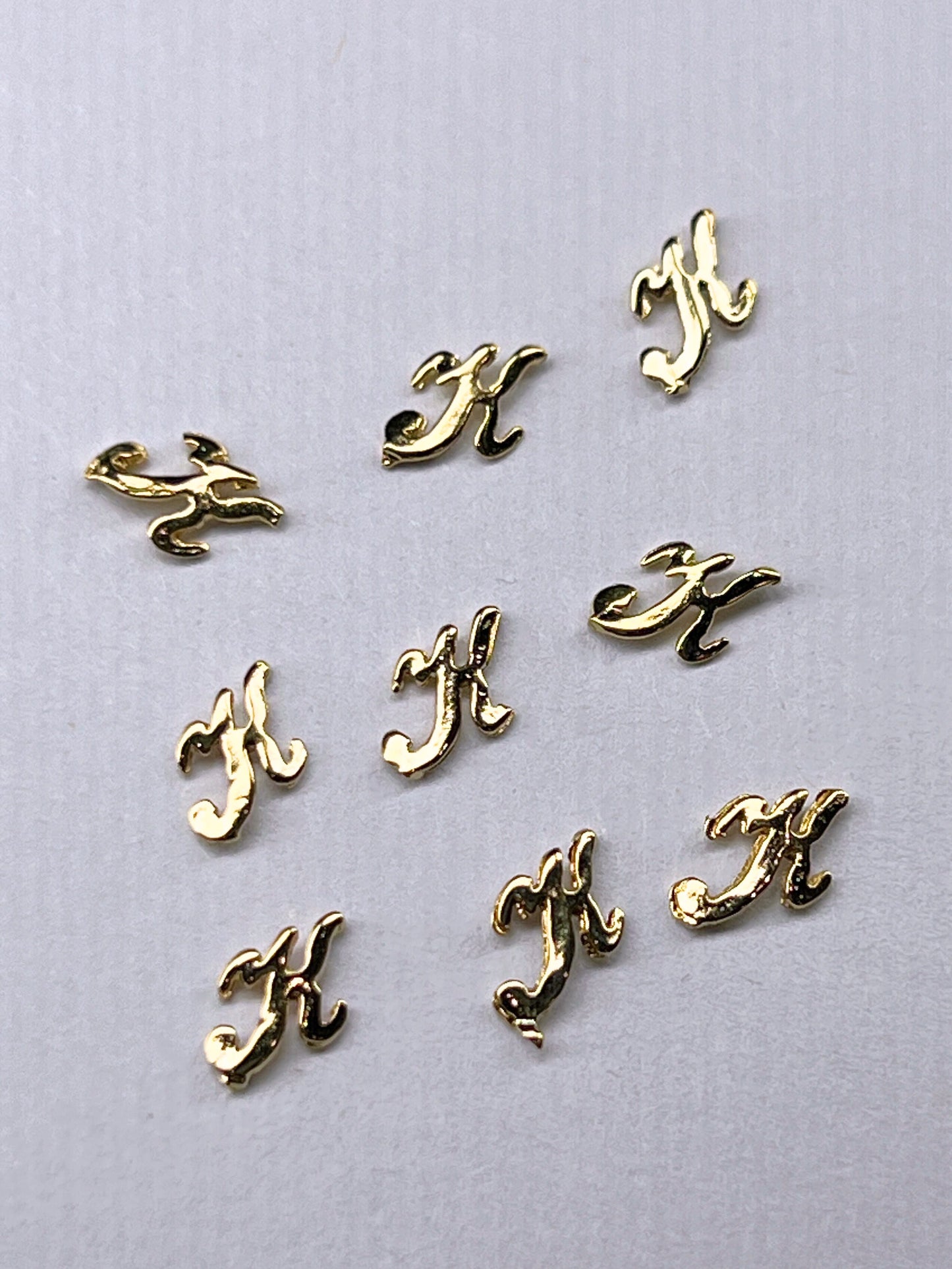 90's Gold Alphabet Charms - Letter K