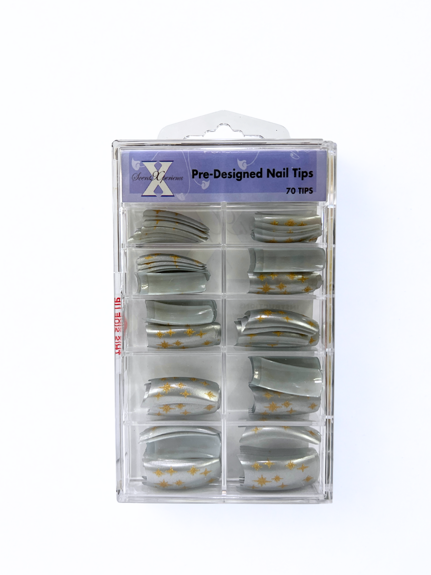 SCENT XPERIENCE Pre-Designed Nail Tips 70pc - Twinkle Glitter