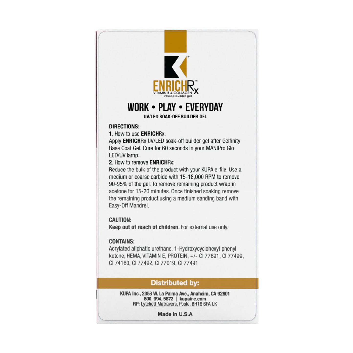 KUPA ENRICHRx Builder Gel 0.57oz - Soft Pink