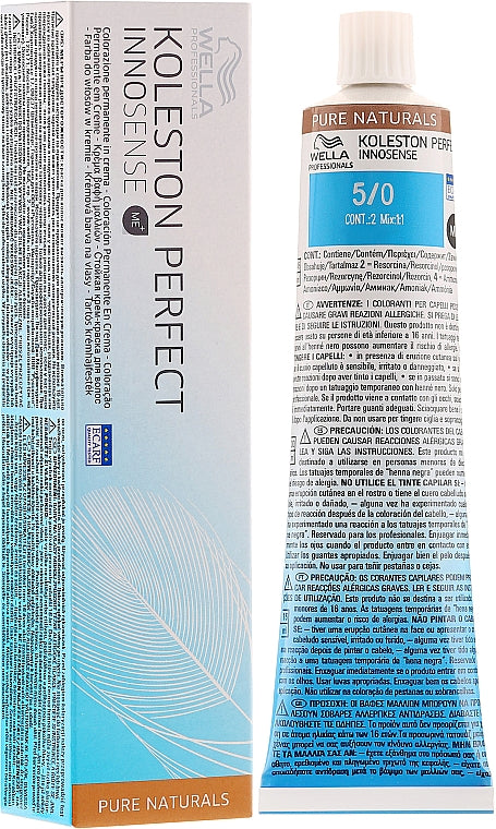 WELLA Koleston Perfect Innosense Me+ Permanent Creme Hair Color - 5/0 (Light Brown/Natural)