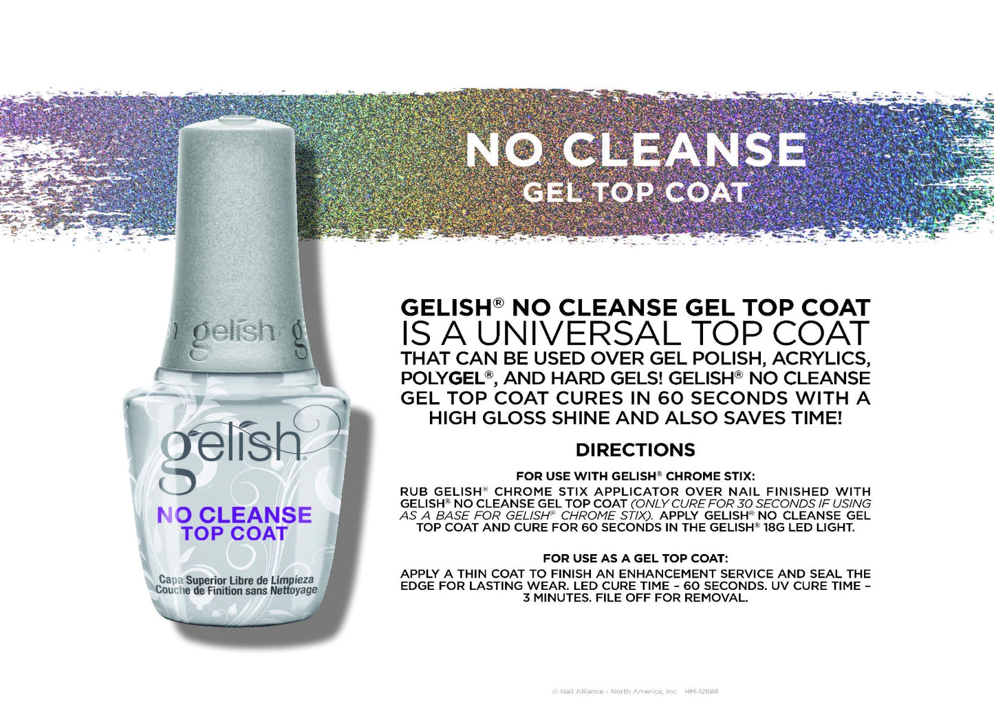 GELISH No Cleanse Top Coat 0.5oz