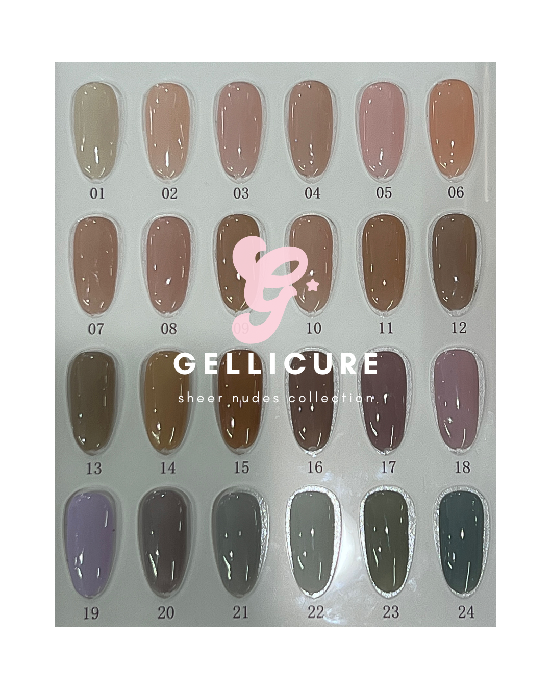 GELLICURE Gel Color 0.5oz - Sheer Nudes Collection