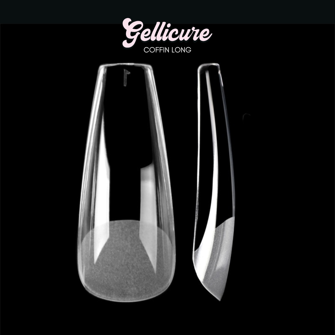 GELLICURE Pre-etched Gel Tips 552 pcs - Coffin Long