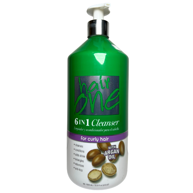 Hair One 6 in 1 Cleanser for Curly Hair w/ Argan Oil 33.8oz