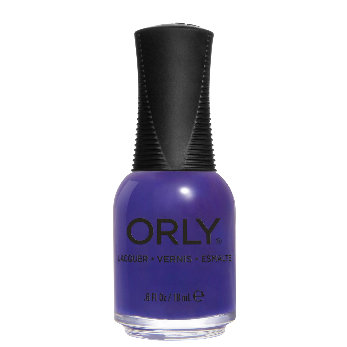 indigo nail polish with back grip cap on a white background