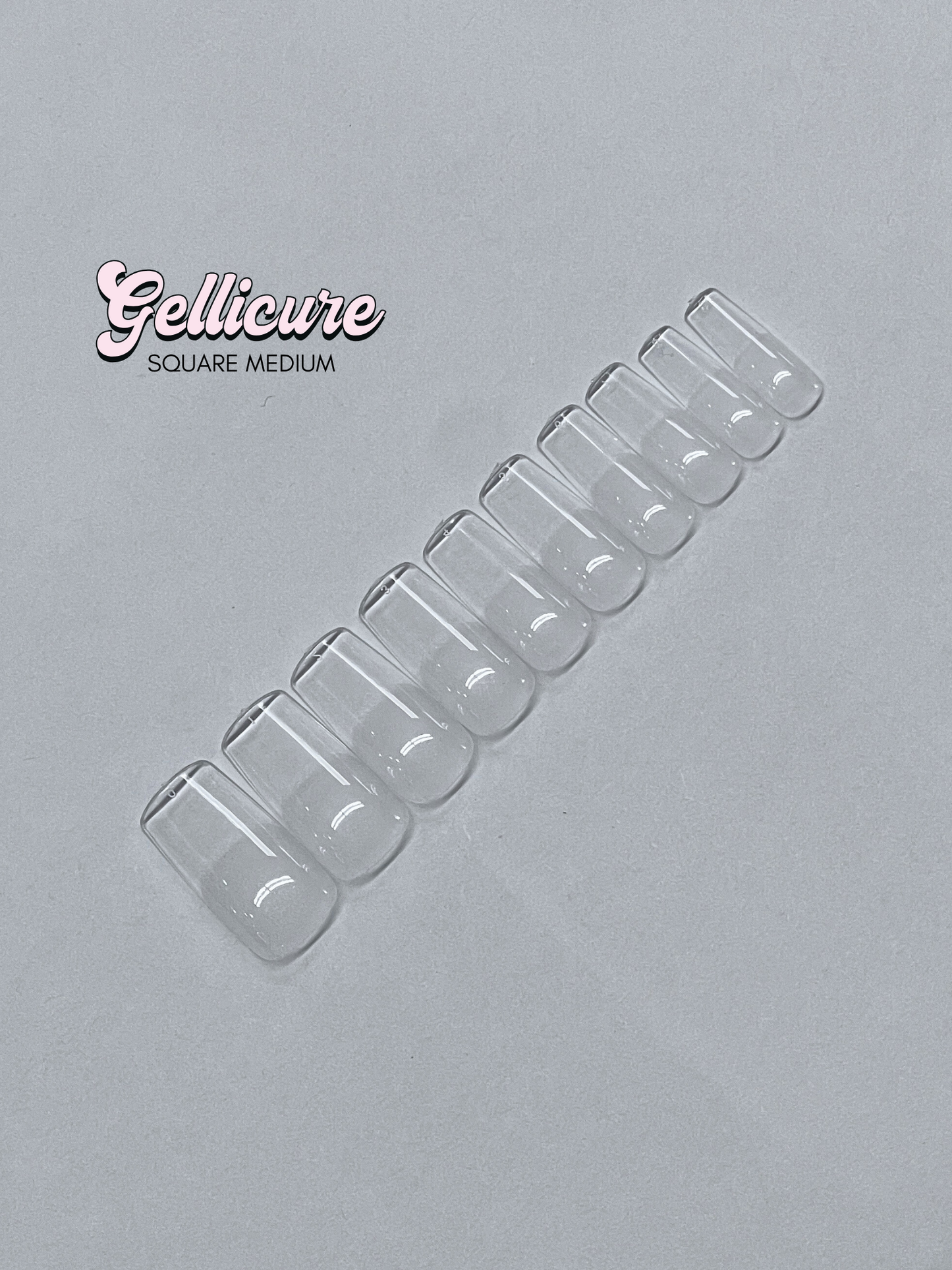 GELLICURE Pre-etched Gel Tips 120 pcs - Square Medium