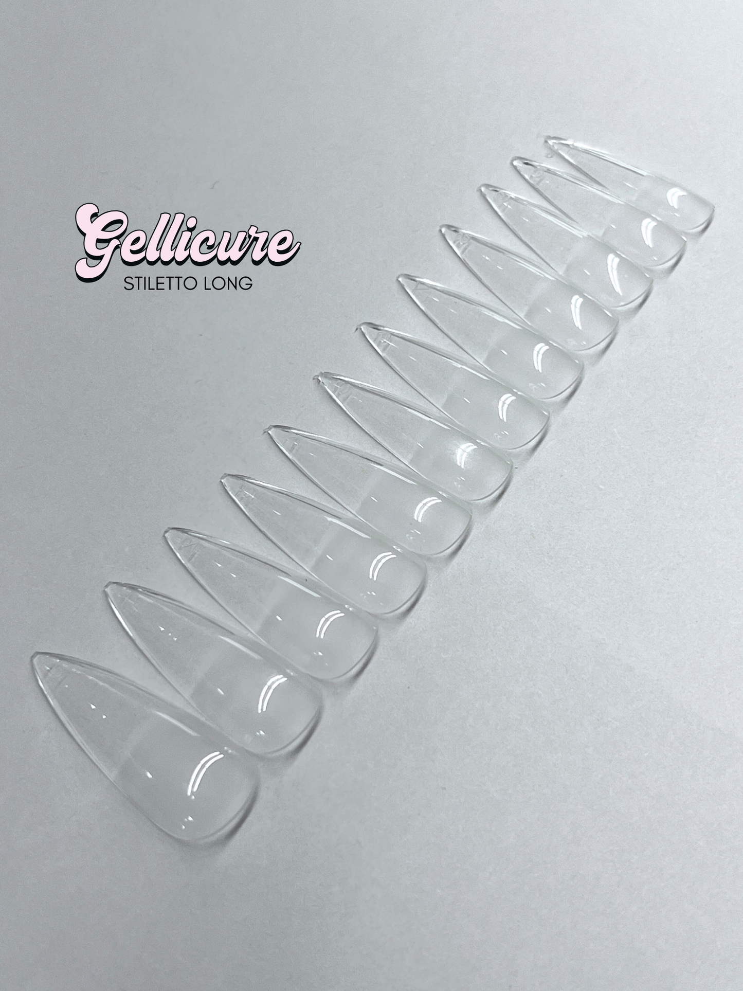 GELLICURE Pre-etched Gel Tips 120 pcs - Stiletto Long