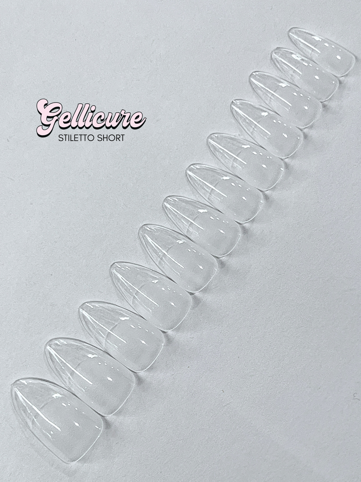GELLICURE Pre-etched Gel Tips 120 pcs - Stiletto Short