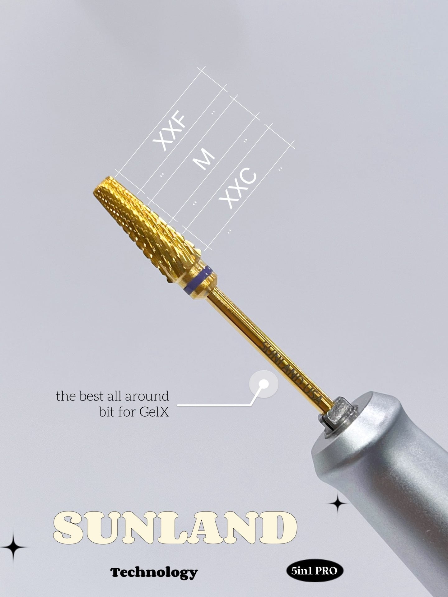 BEAUTY20 Metal Carbide Drill Bit Gold - 5in1 Pro (XXF-M-XXC) image 1