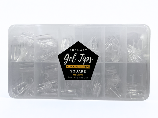 SOFI-ART Gel Tips 504 pcs - Square Medium