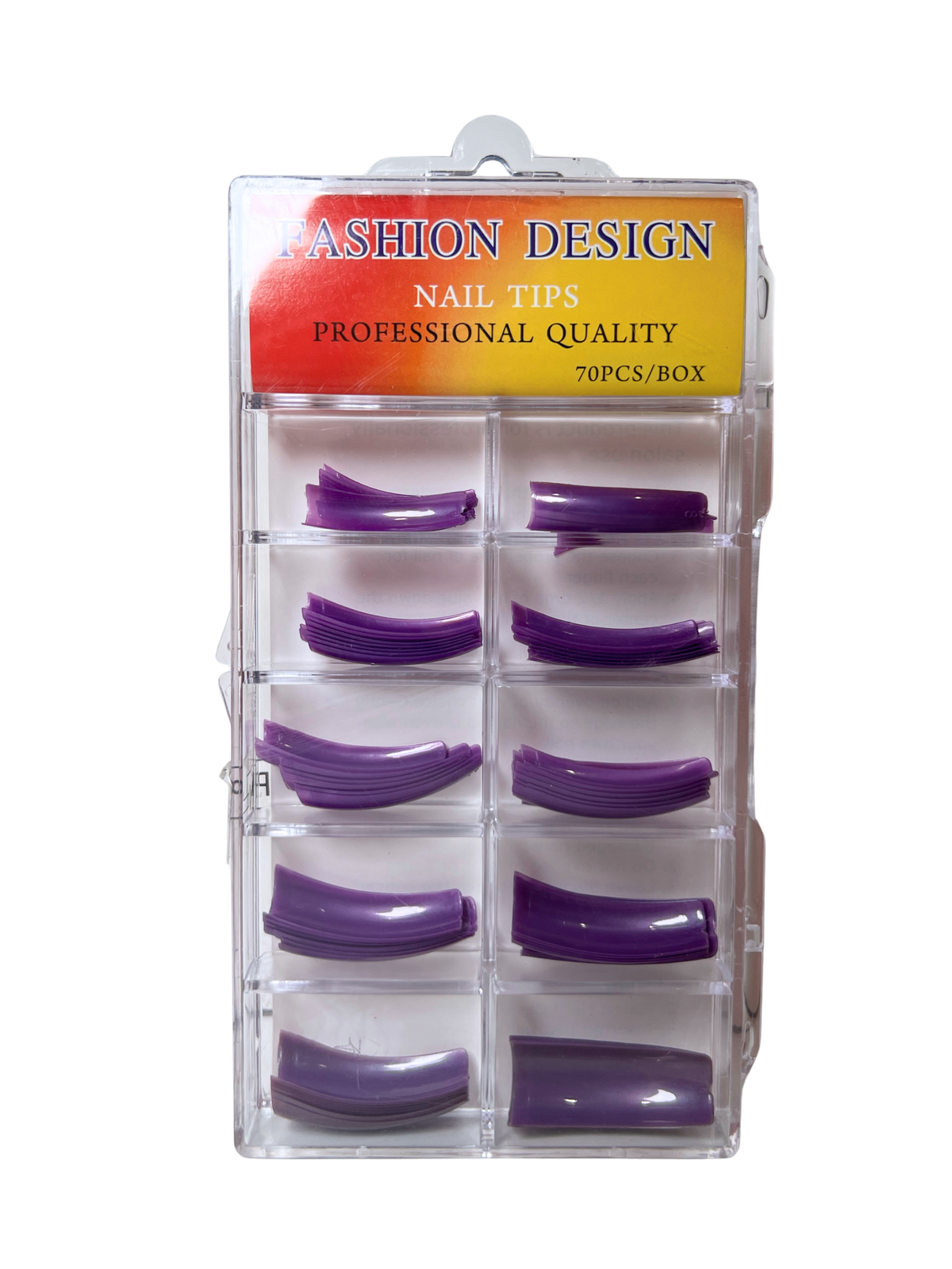 Fashion Design Nail Tips 70pc - Violet Color