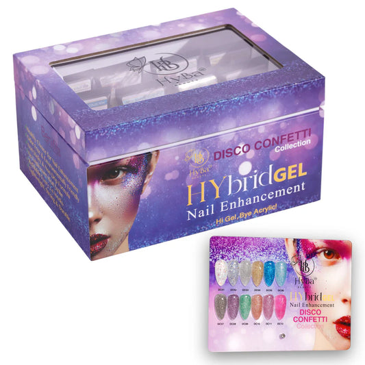 HYBA BEAUTY HyGEL™ Hybrid Gel Nail System - Disco Confetti Collection