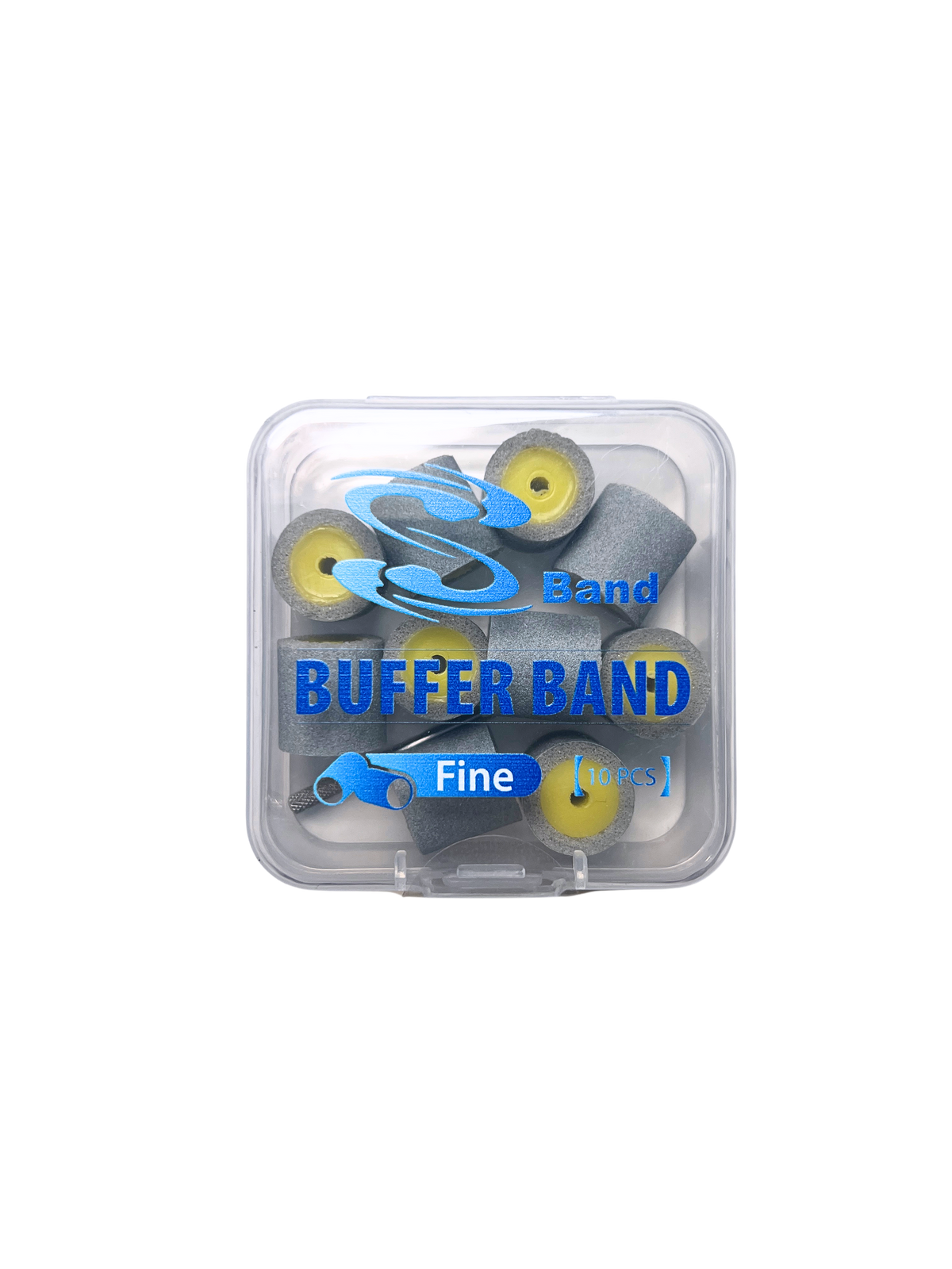 SBAND Buffer Bands 10ct w/ Natural Nail Buffer Bit - Fine