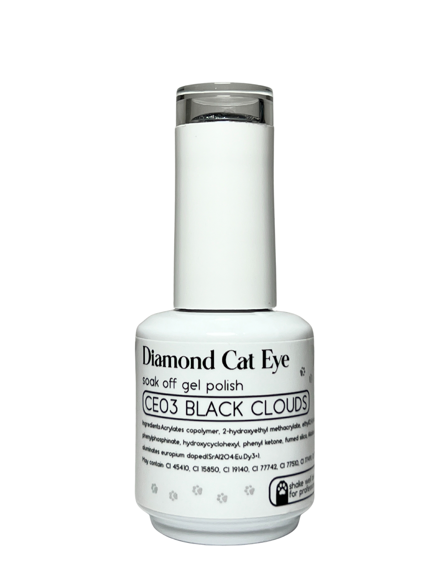 SOFIGLAZE Gel Color 0.5oz Diamond Cat Eye - CE03 Black Clouds