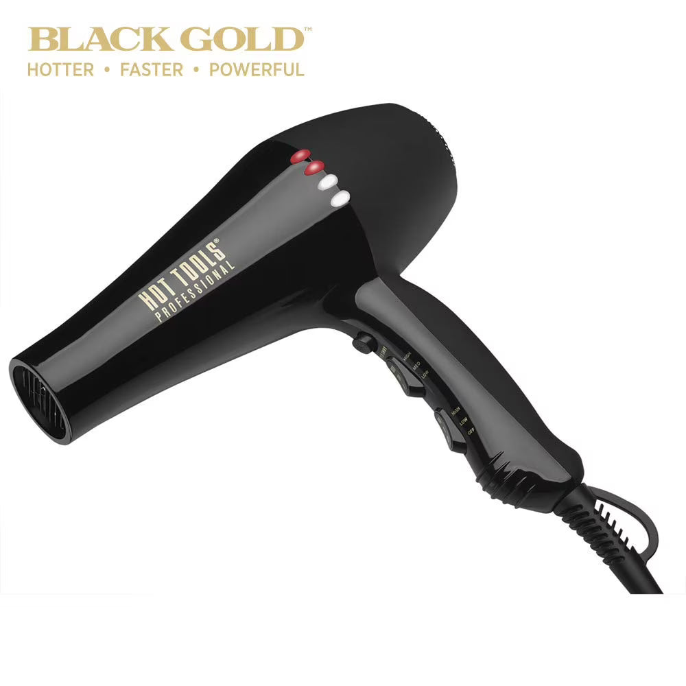 HOT TOOLS Professional Black Gold Ionic AC Motor Salon Dryer