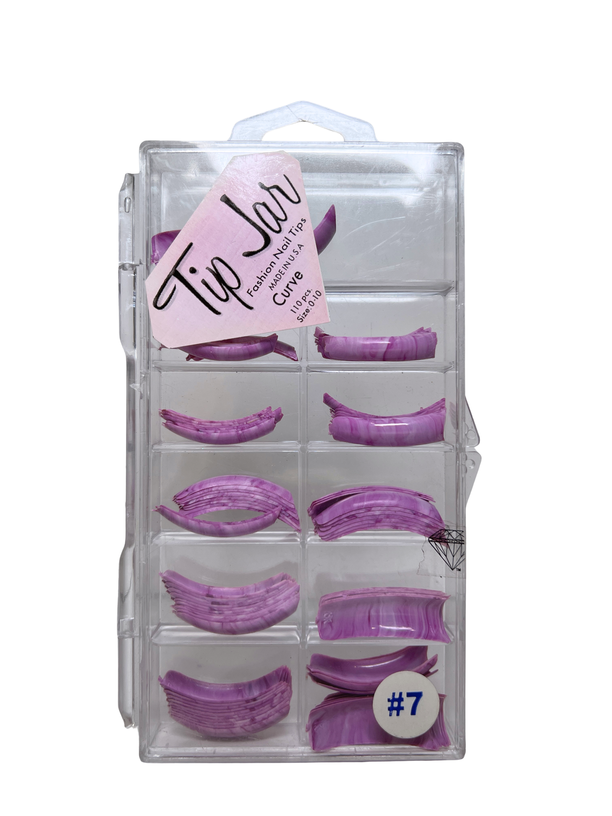 Tip Jar Fashion Nail Tips  Curve 110pc - Purple Marble
