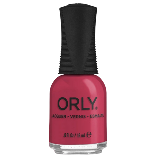 Orly nail polish bottle with black cap on a white background